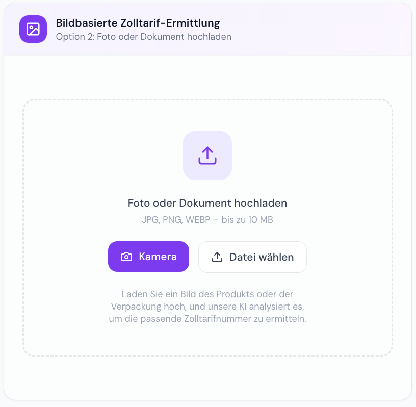Upload panel