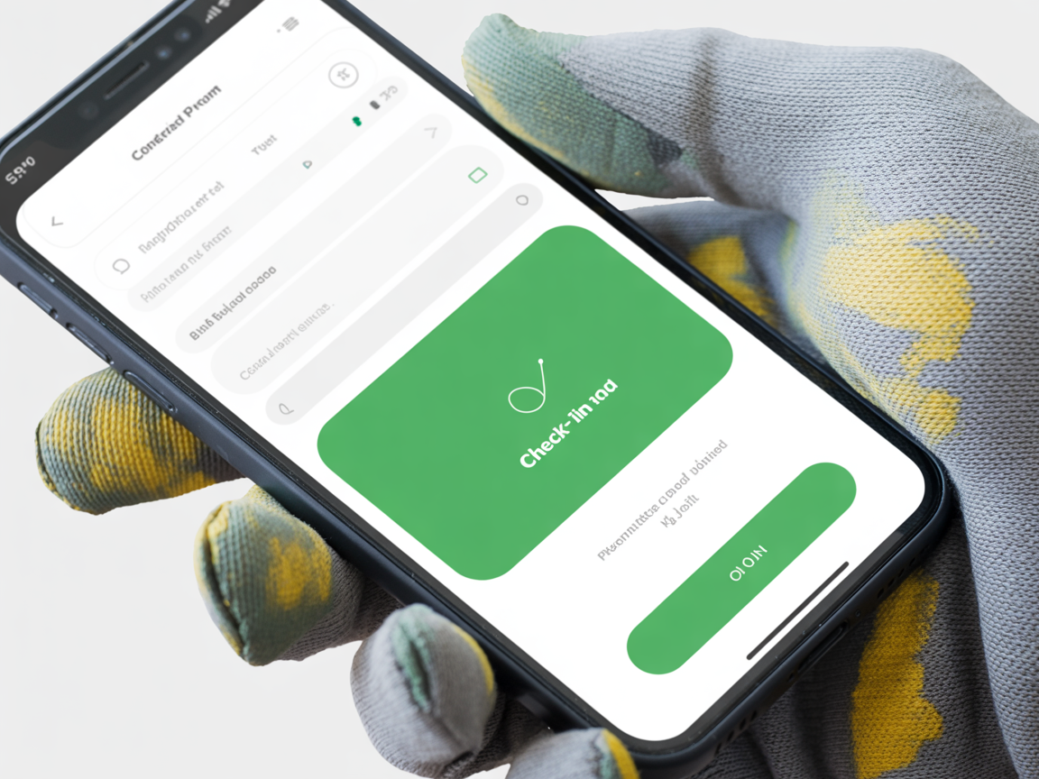 Mobiles Check-In per QR-Code auf der Baustelle