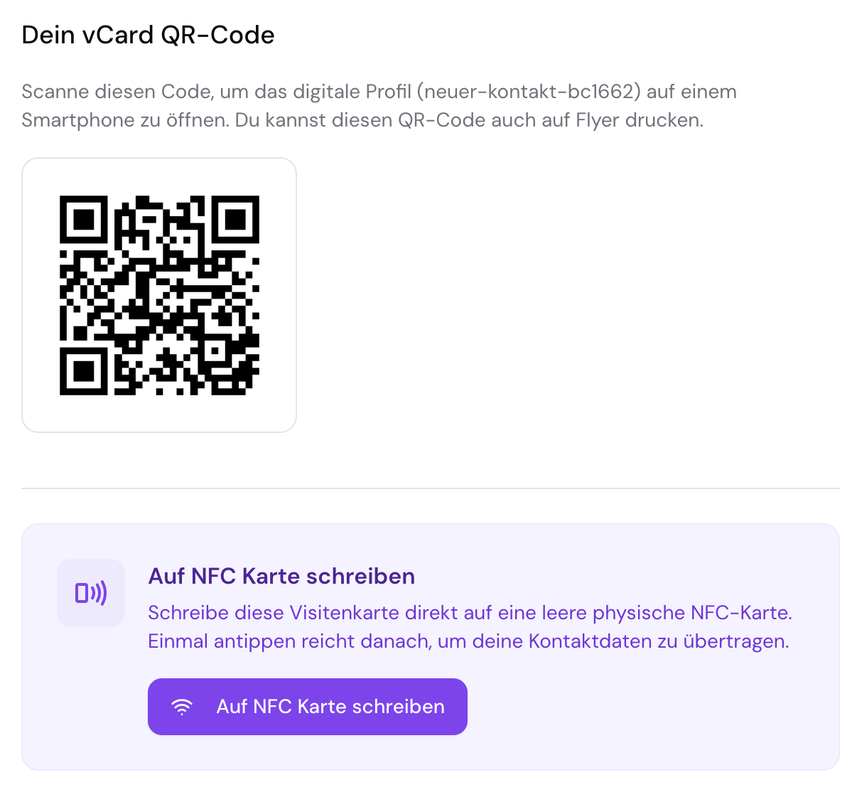NFC Karte schreiben